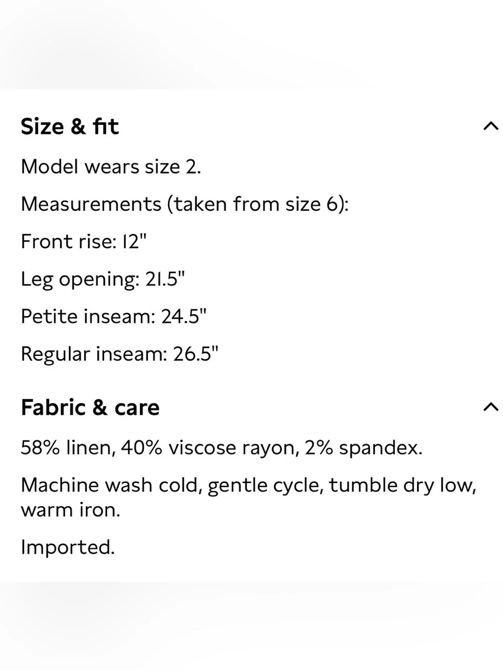 Banana Republic information above